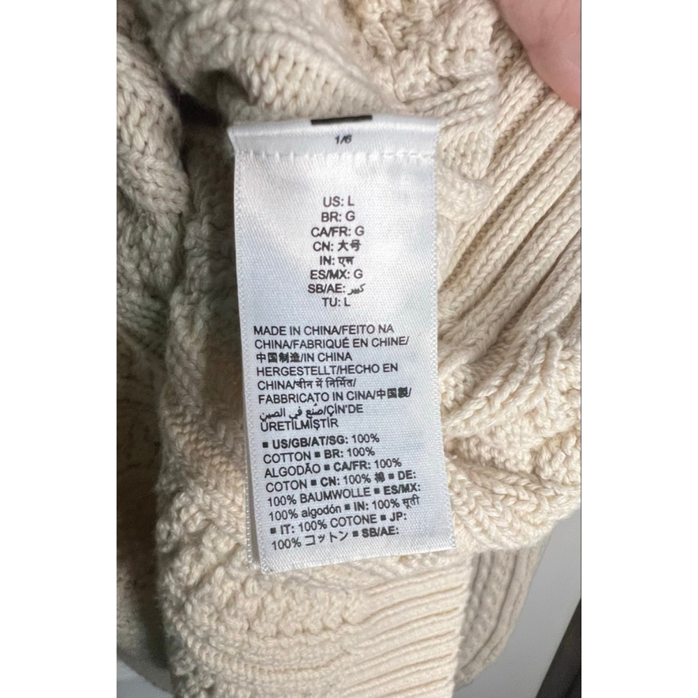 Amazon Essentials Classic Cream Cable Knit Chunky Cozy Pullover Sweater - Picture 6 of 6